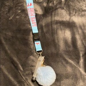 Baby blue lanyard